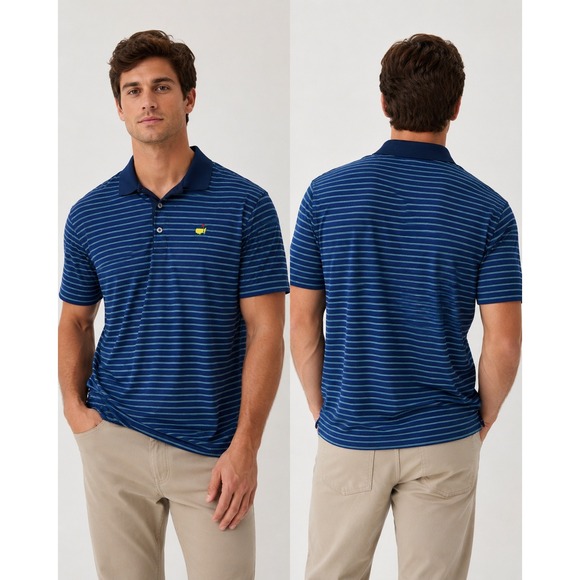 Clubhouse Collection Other - Clubhouse Collection Masters Polo Shirt Mens XL Blue Striped 100% Cotton Italy